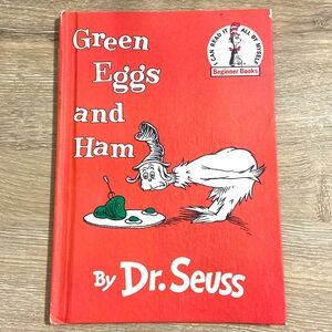 Vtg GREEN EGGS AND HAM By Dr. Seuss (1960, HC) Beginner Books/Book Club Edition
